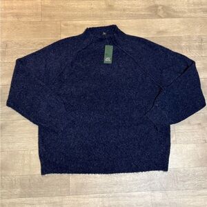Wild Fable Women's Turtleneck Boucle Tunic Pullover Sweater Navy Blue Size L